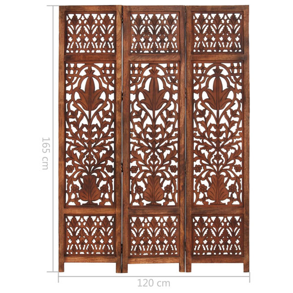 Bungalow Rose Room Divider Hand Carved Room Divider Privacy Screen
